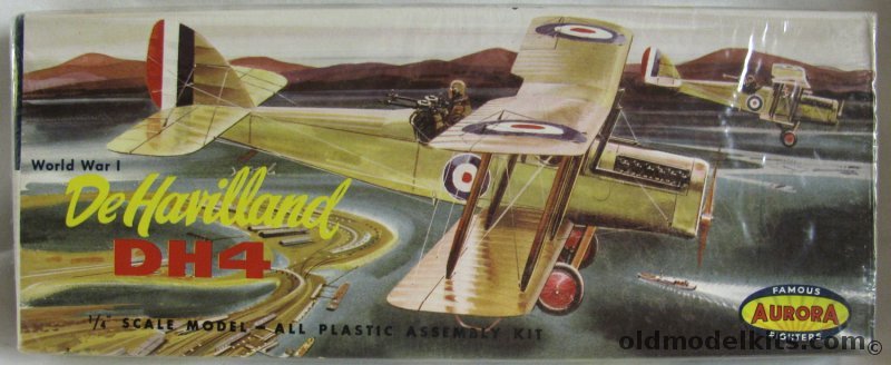 Aurora 1/48 DeHavilland DH-4 (DH4), 112-98 plastic model kit